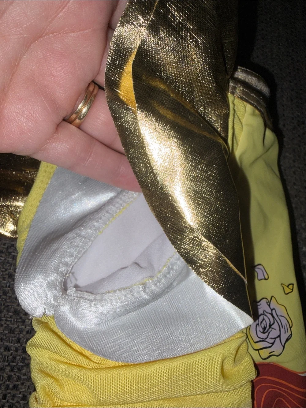 Disney Yellow Belle Princess Swimsuit Costume